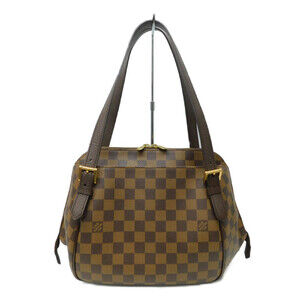Louis Vuitton Belem Damier Ebene Brown leather handbag shoulder bag